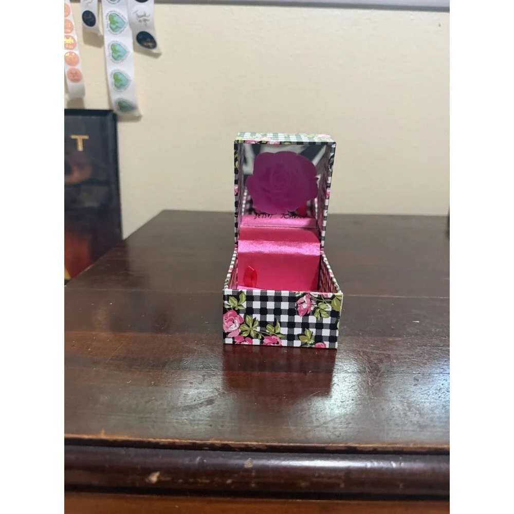 Empty Betsey Johnson Ring Watch Jewelry Box Floral & Pink